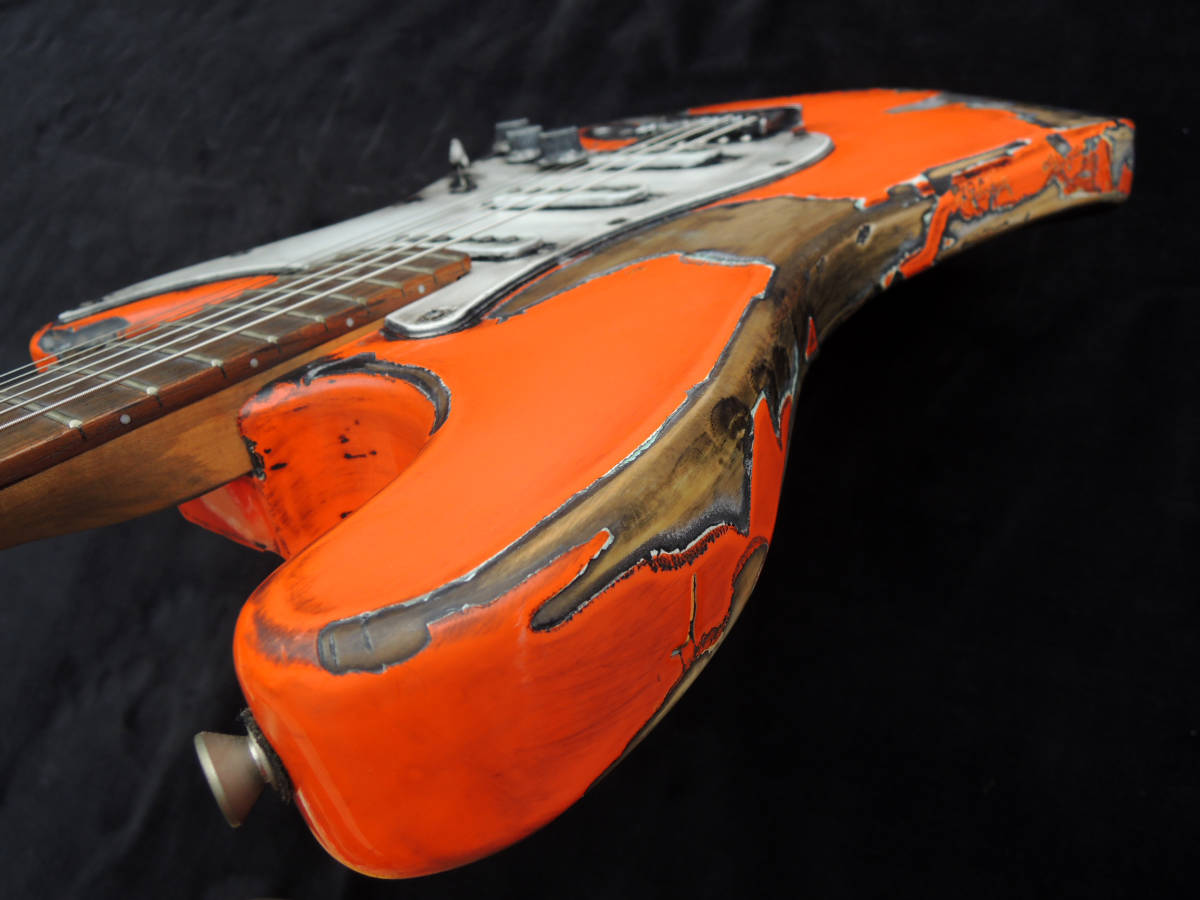ギター pirates relic by georarms stratocaster ☆Pirates Relic by Georarms -ORANGE SURF - stratocaster・オレンジ