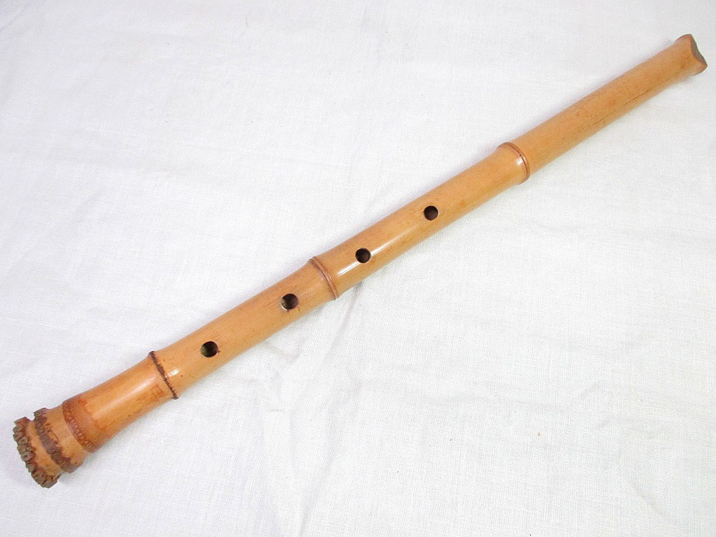 琴古流尺八 延べ管 地無し 検 和楽器 虚無僧 ☆3）竹雄造