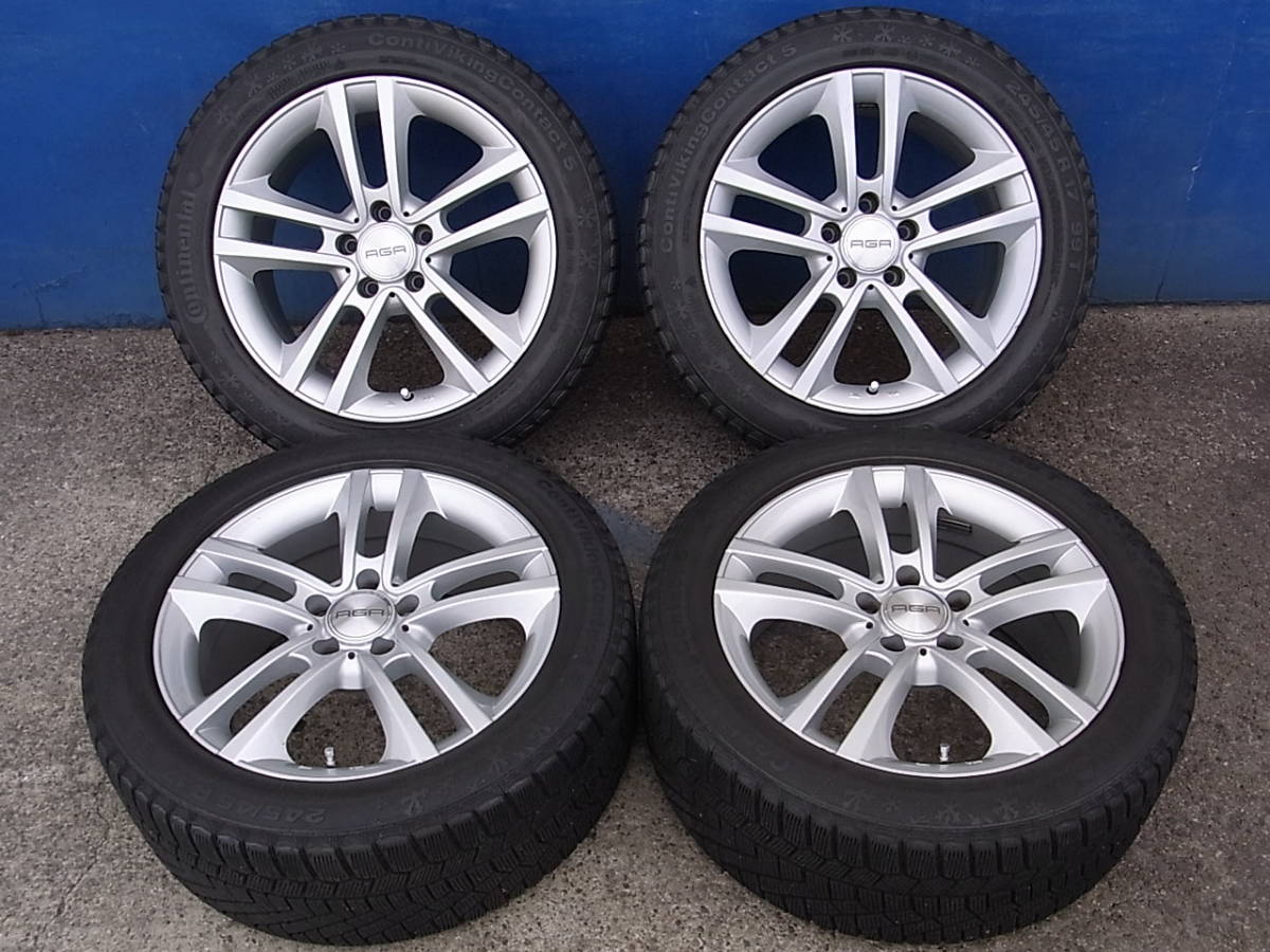 ベンツ Eクラス W212 E400 社外ホイール AGA 8.0Jx17 INSET48 245 