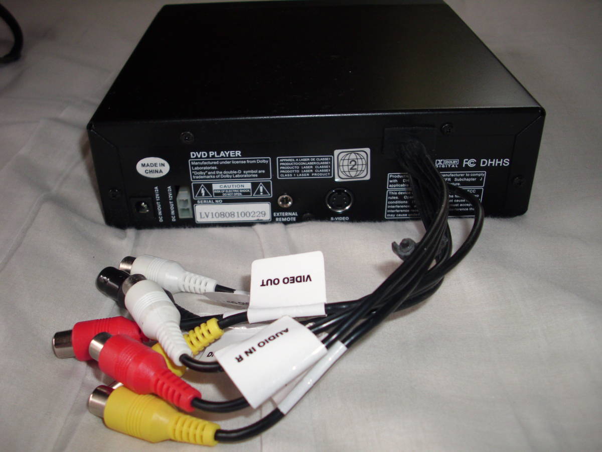 車載用1DIN DVDプレーヤー L&V LV-108 動作確認品 映像・音声入出力各 