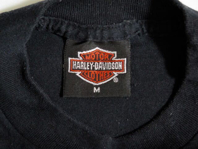 90s 美品 Harley Davidson 3Demblem イーグル 星条旗 Tシャツ ハーレー 