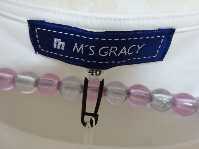 未使用タグ付き品☆エムズグレイシーM'S GRACY チュール＆リボン