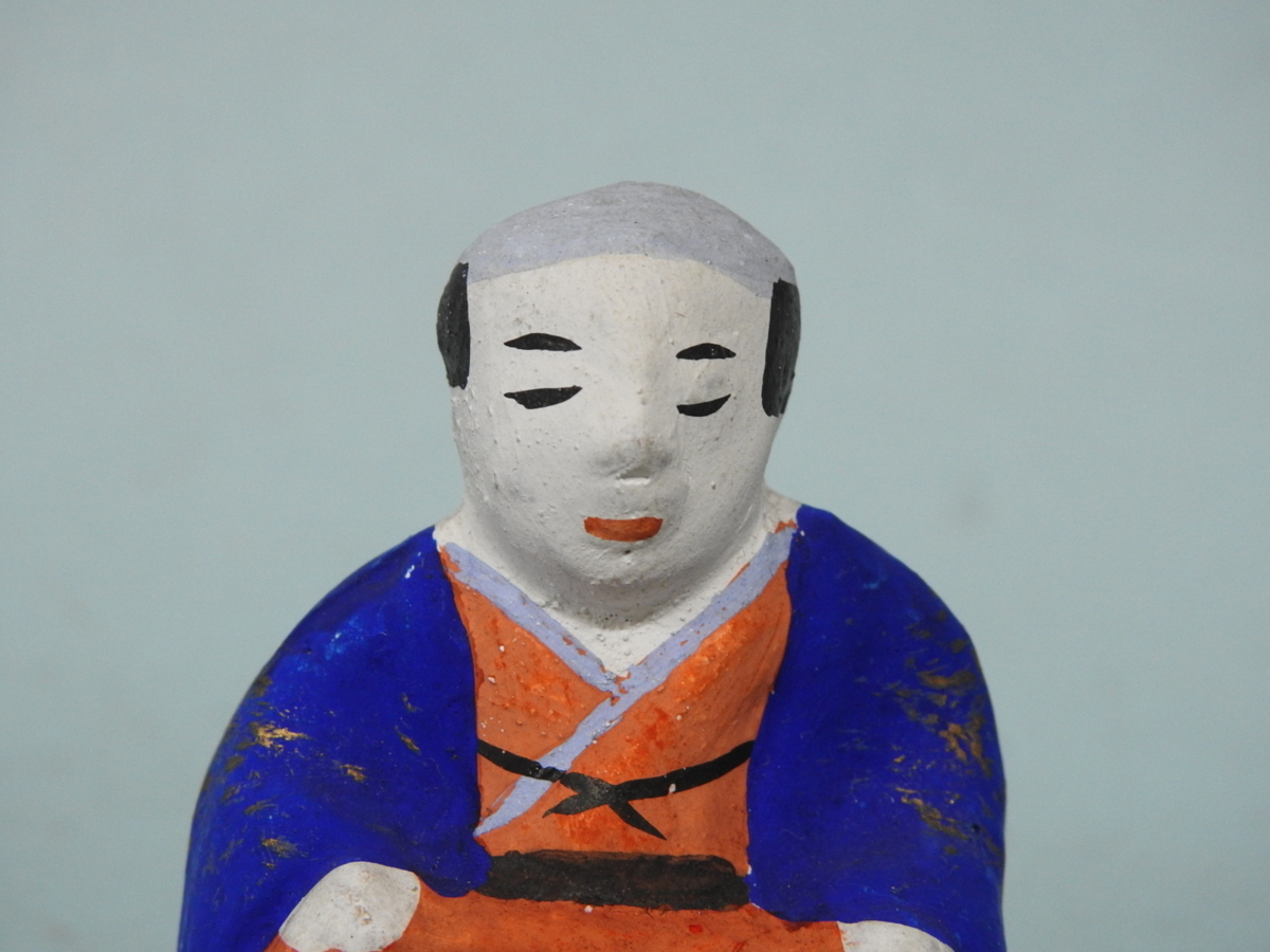 今戸焼 狐拳 三すくみ 土人形 狐 猟師 郷土玩具 今戸人形 昭和 2体