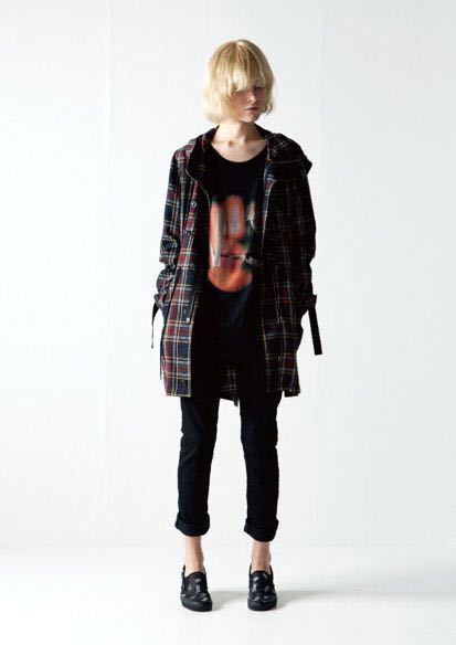 shareef シャリーフ タータンチェックモッズコート CHECK SHAREEF SALE 