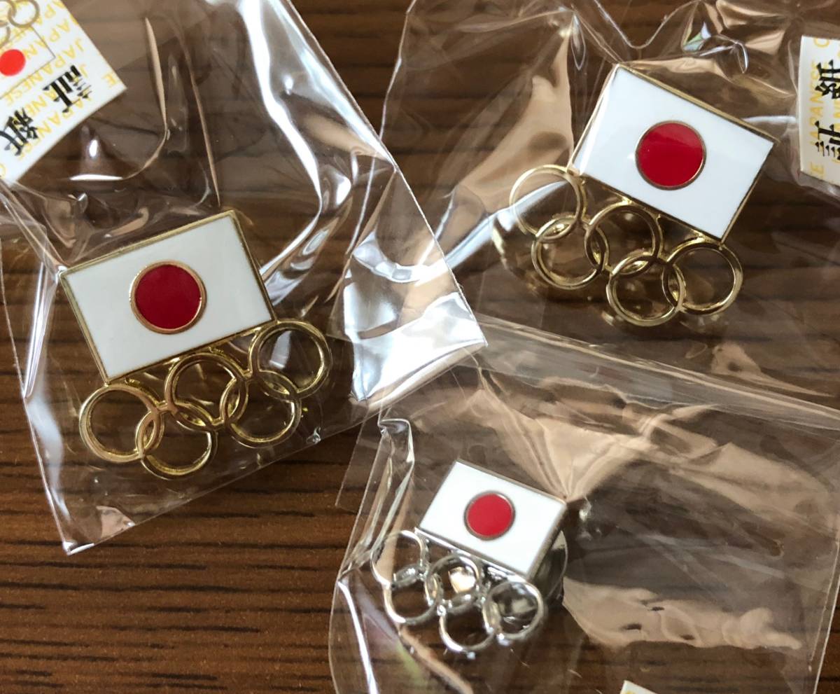 日本オリンピック委員会 (JOC)代表選手・関係者ピンバッチ 公式 金 