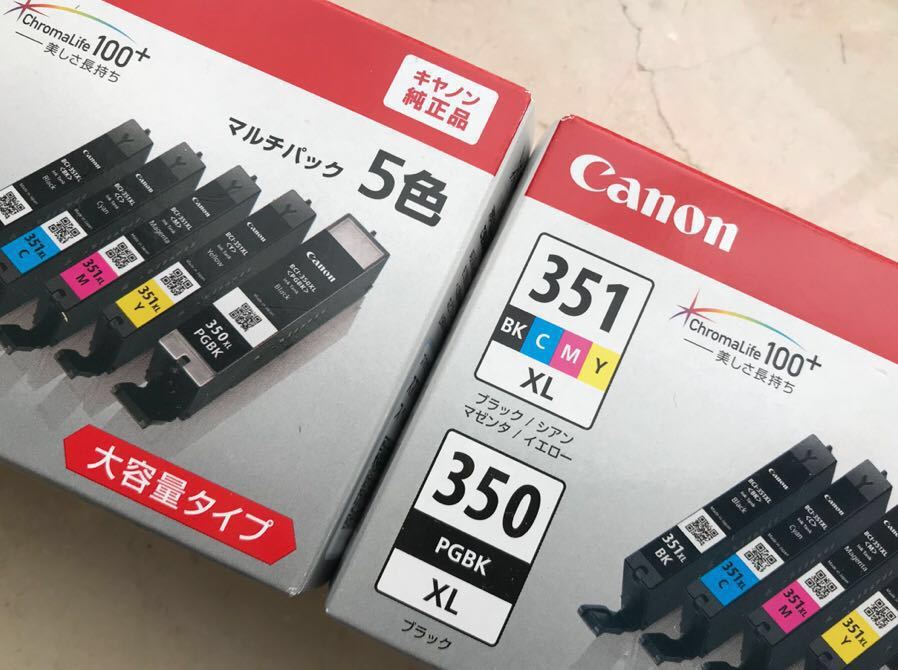 新品 送料無料 2個セット] CANON純正 BCI-351XL+350XL/5MP 5色パック