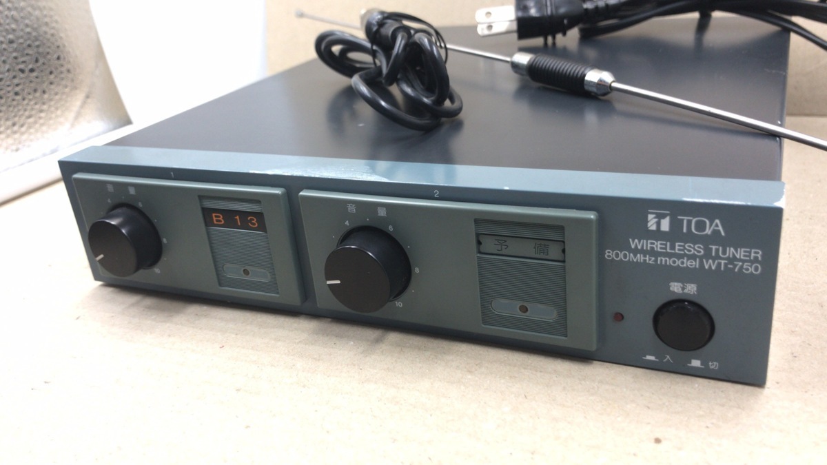 000020☆未チェック TOA トーア ワイヤレスチューナー WT-750 通電OK