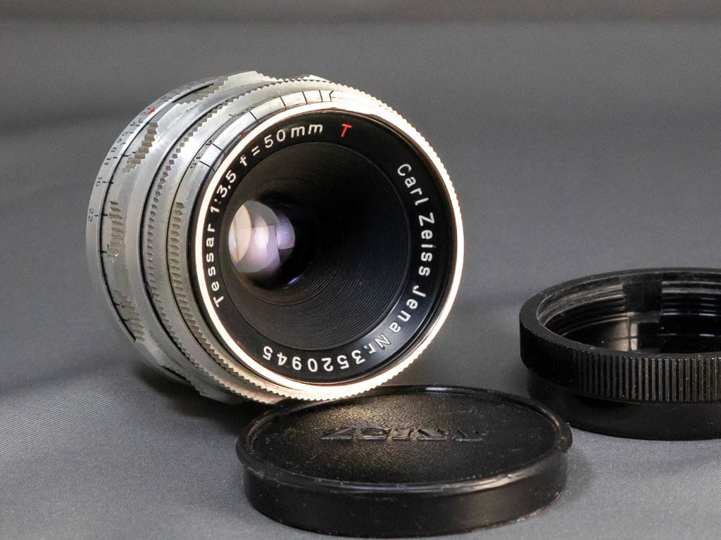 M42 Carl Zeiss Jena Tessar 50mm/F3.5 赤T【送料無料】 / カール