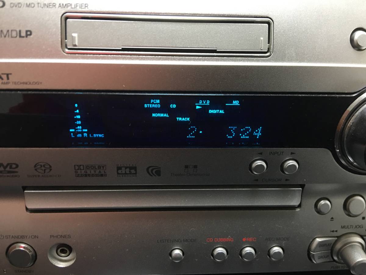 オーディオ機器 ONKYO FR-UN7 DVD/MDチューナーアンプとD-N7 スピーカー