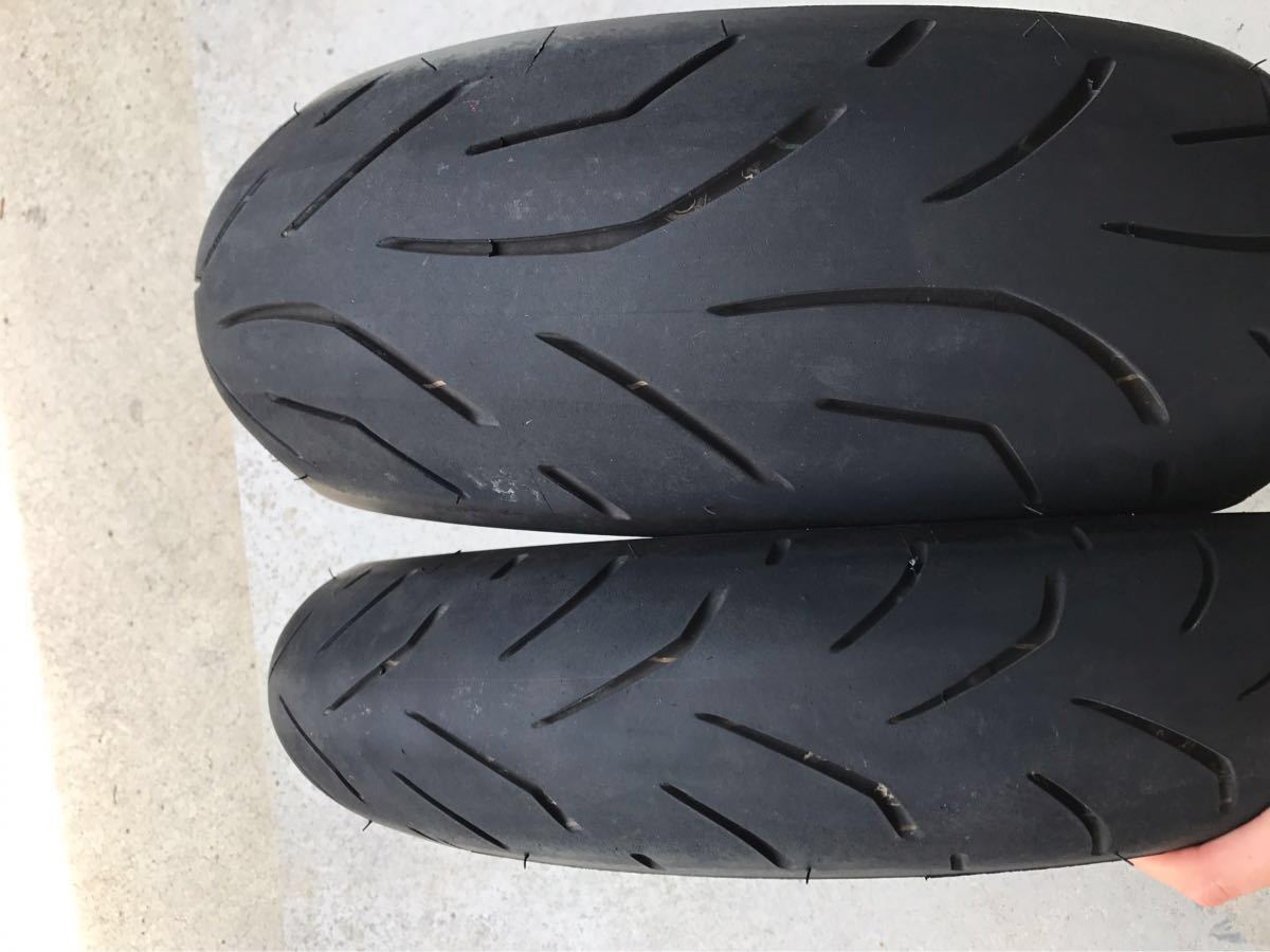 【新品未使用】TS100　120/70ZR17、180/55ZR17セット BRIDGESTONE TS-100 ブリジストン バトラックスTS100 前後セット 120