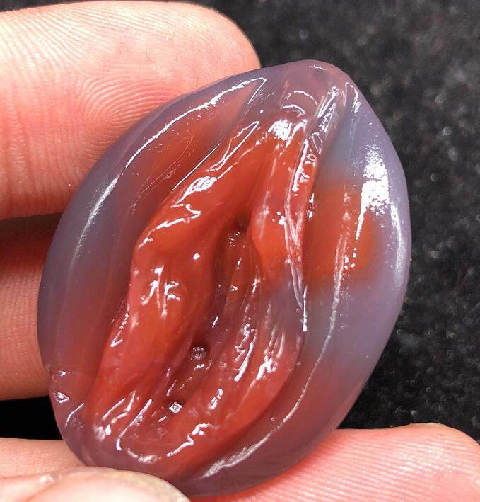 19g 瑪瑙石 貴重半宝石 石彫 観賞 リアルな肉質感 美性器 美女 女性器 