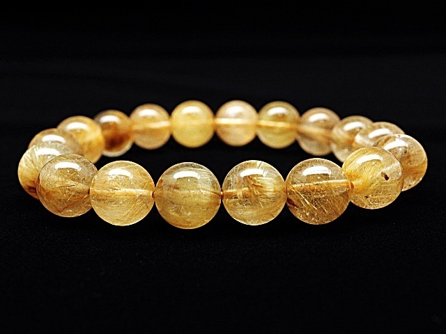 送料無料，人気SALE 11A 黄金に輝く透明美 ブラジル ゴールド ルチル ブレスレット 金針水晶 11.5mm 890G(ブレスレット)｜売買されたオークション情報、yahooの商品情報をアーカイブ公開 - オークファン その他