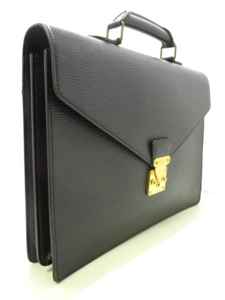 バッグ ビジネスバッグ ルイヴィトン LOUIS VUITTON レザー（LVロゴの刻印入り） ノワール M54462 ポルト ドキュマン・バンドリエール