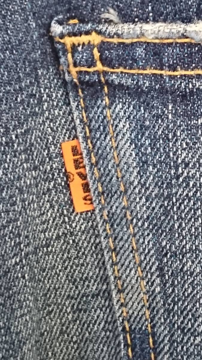 Levi's 646復刻 オレンジタブ/BIG E / TALON / W34 ◎LEVI'S リーバイス 646 復刻オレンジタブ Big E W34 ダメージ加工