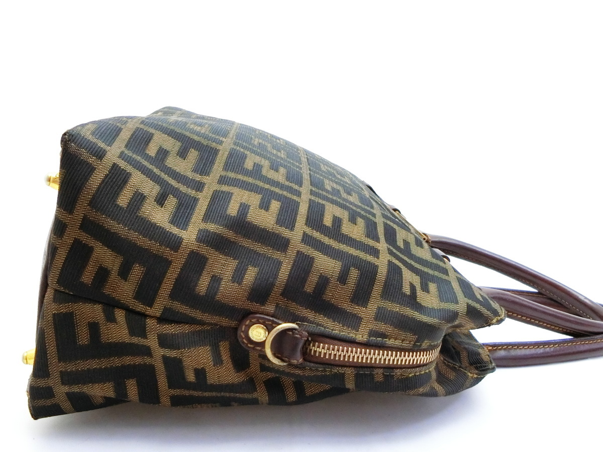 ◇Z2181 FENDI フェンディ ズッカ 柄 レザー 2WAY ハンド バッグ FENDI