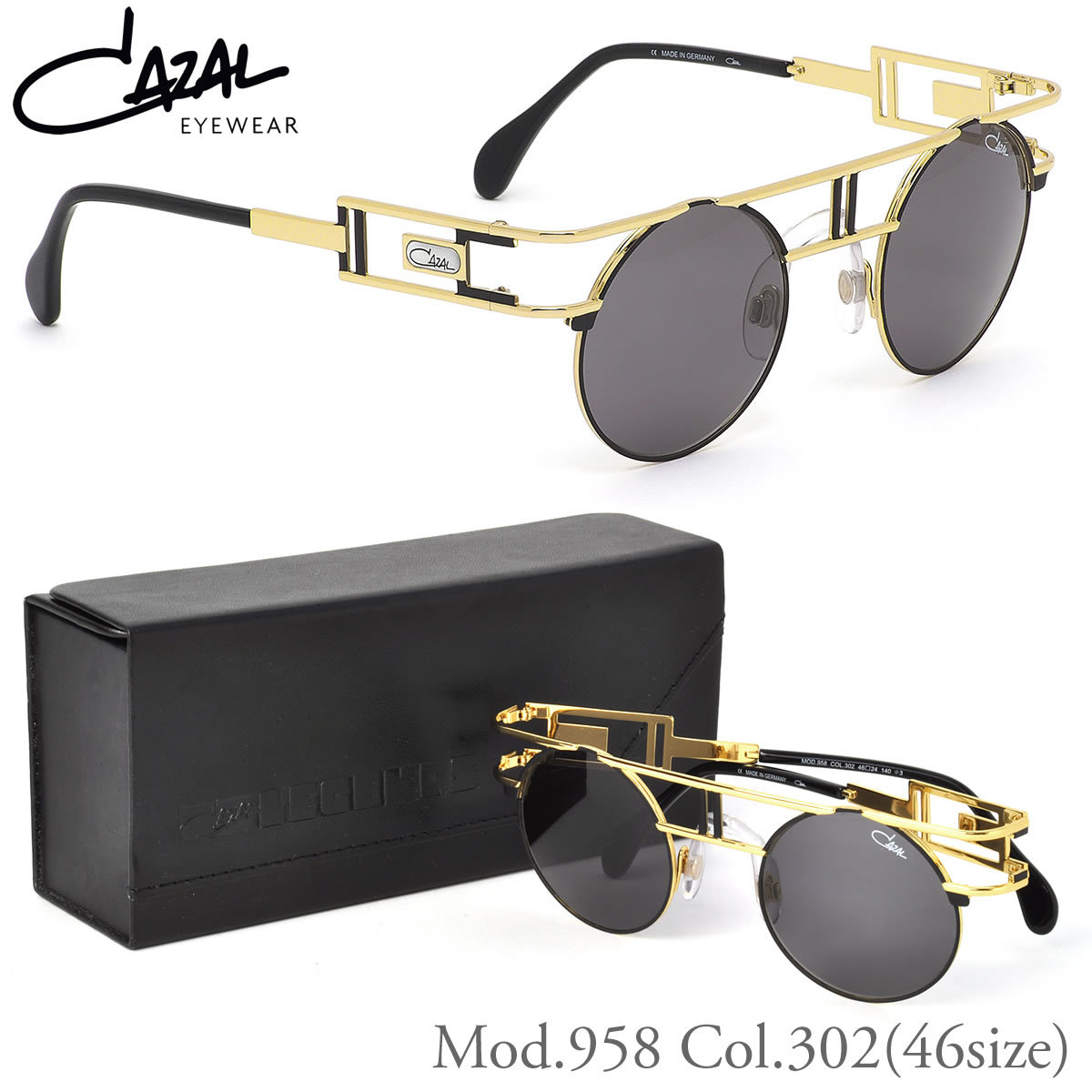 限定SALE，爆買い 正規品を業界最安値 CAZAL カザール 958 302 メガネ CAZAL LEGENDS 958 col.302 アイウェア 眼鏡 メンズメガネ カジュアルメガネ(セル、プラスチックフレーム)｜売買されたオークション情報、yahooの商 セル、プラスチックフレーム