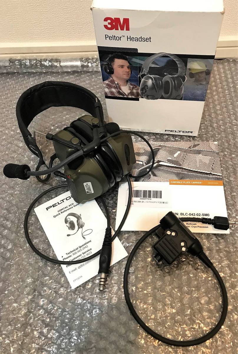 ☆【実物/美品】PELTOR COMTAC ACH (コムタック 3)＋実物PTT 特小加工