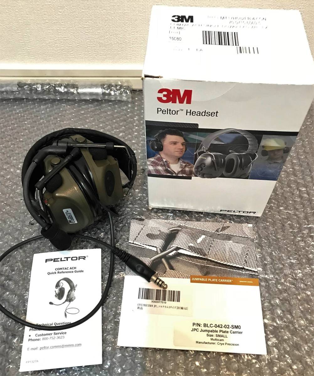 ☆【実物/美品】PELTOR COMTAC ACH (コムタック 3)＋実物PTT 特小加工