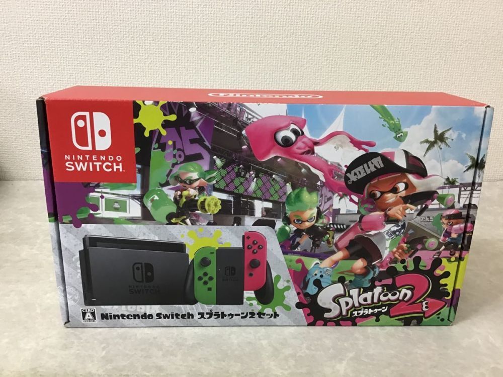 初期化済 Nintendo SWITCH/スイッチ スプラトゥーン2セット ネオン