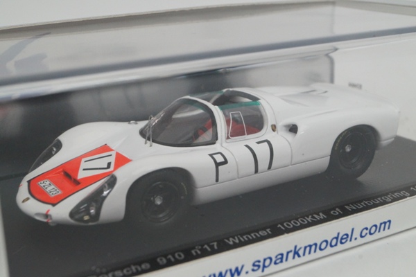  SPARK スパーク 1/43 ポルシェ 910 ウィナー 1000km ニュルブルクリンク 1967#17 S3464(レーシングカー)｜売買されたオークション情報、yahooの商品情報をアーカイブ公開 - オークファン レーシングカー