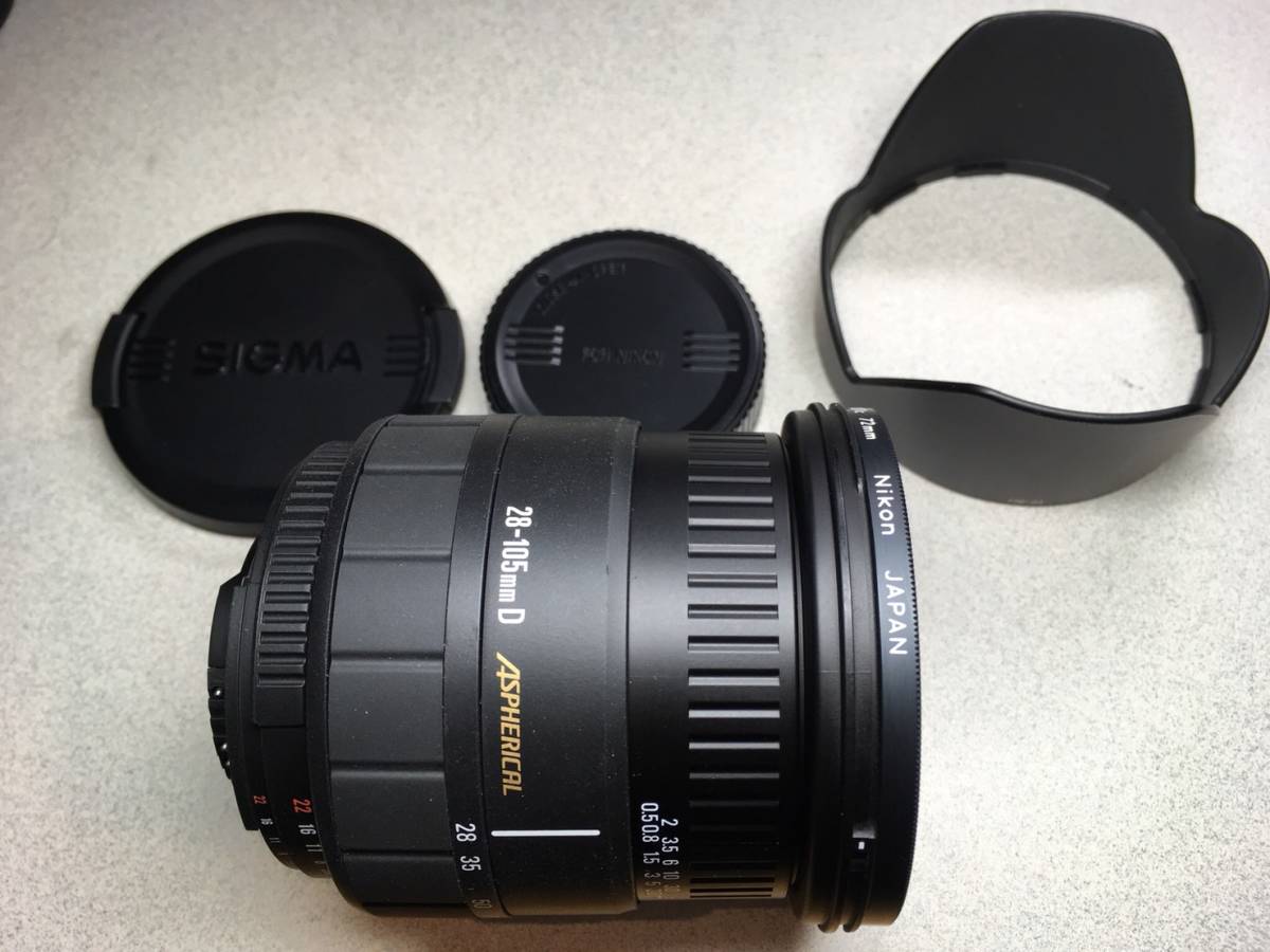 低価，限定SALE 極 Nikonマウント SIGMA ZOOM 28-105mm D f2.8-4 ASPHERICAL シグマ ニコン 一眼レフレンズ 実写 防湿庫保管品 初期(ニコン)｜売買されたオークション情報、yahooの商品情報をアーカイブ公開 - オークファ ニコン