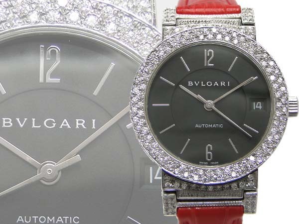 ブルガリダイヤベゼル ブラック文字盤 レデ BVLGARI ブルガリ B-zero1  