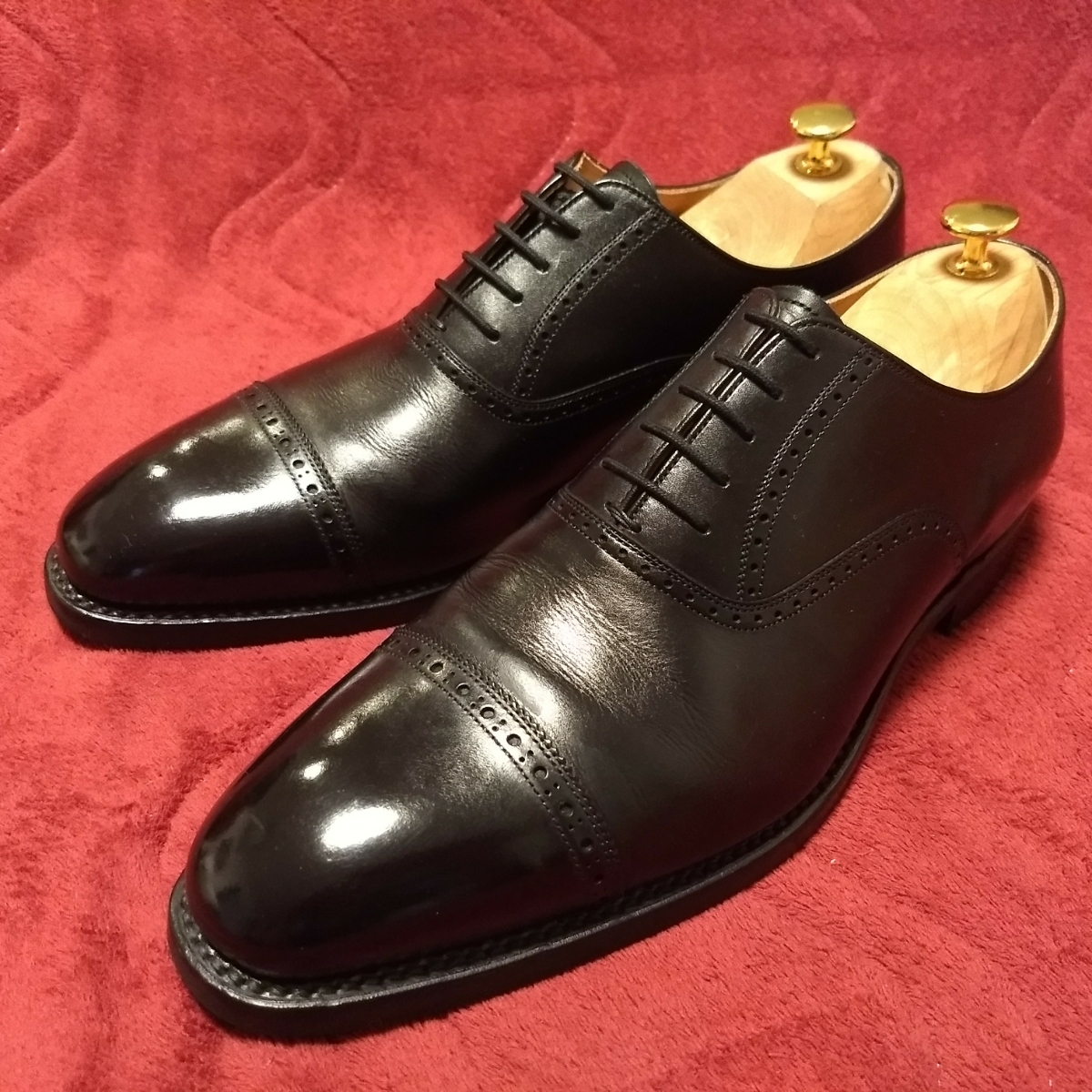 SCOTCH GRAIN キャップトゥ ストレートチップ 26cm ブラック SCOTCH GRAIN】 スコッチグレイン ストレートチップ キャップトゥ 26.5