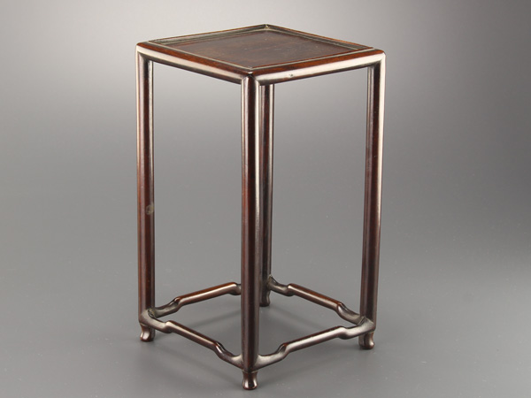 【流】唐木造高卓 花台 IX083 花台: 大阪唐木指物 &frasl; 巾55.5cm 二重天 no.5524