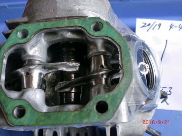 モンキー　１２ｖ　ノーマルヘッド　ポート拡大加工　　ノーマルカム使用　 ロッカーアーム軽量化 12ｖ純正ヘッド チューニングヘッド ポート加工 モンキー EC-5 みんカラ