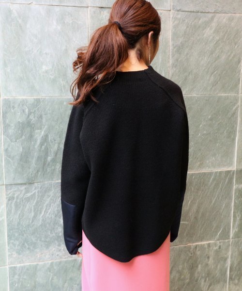 辻直子コラボ IENA イエナ エクストラファインメリノエルボーニット 袖  