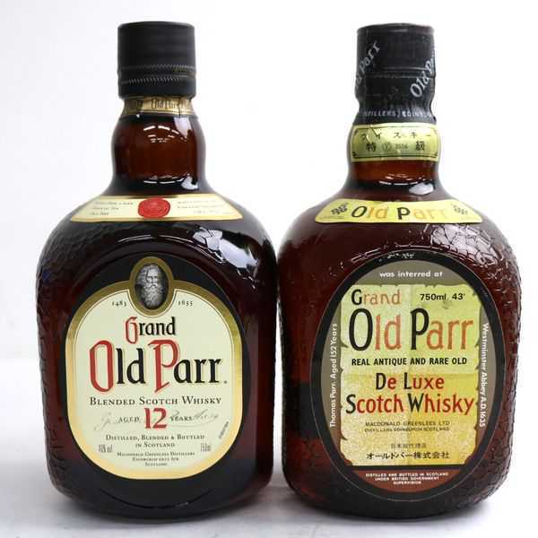 激安売れ筋 ☆古酒 2本セット/Old Parr（オールドパー）12年 ※ラベル難