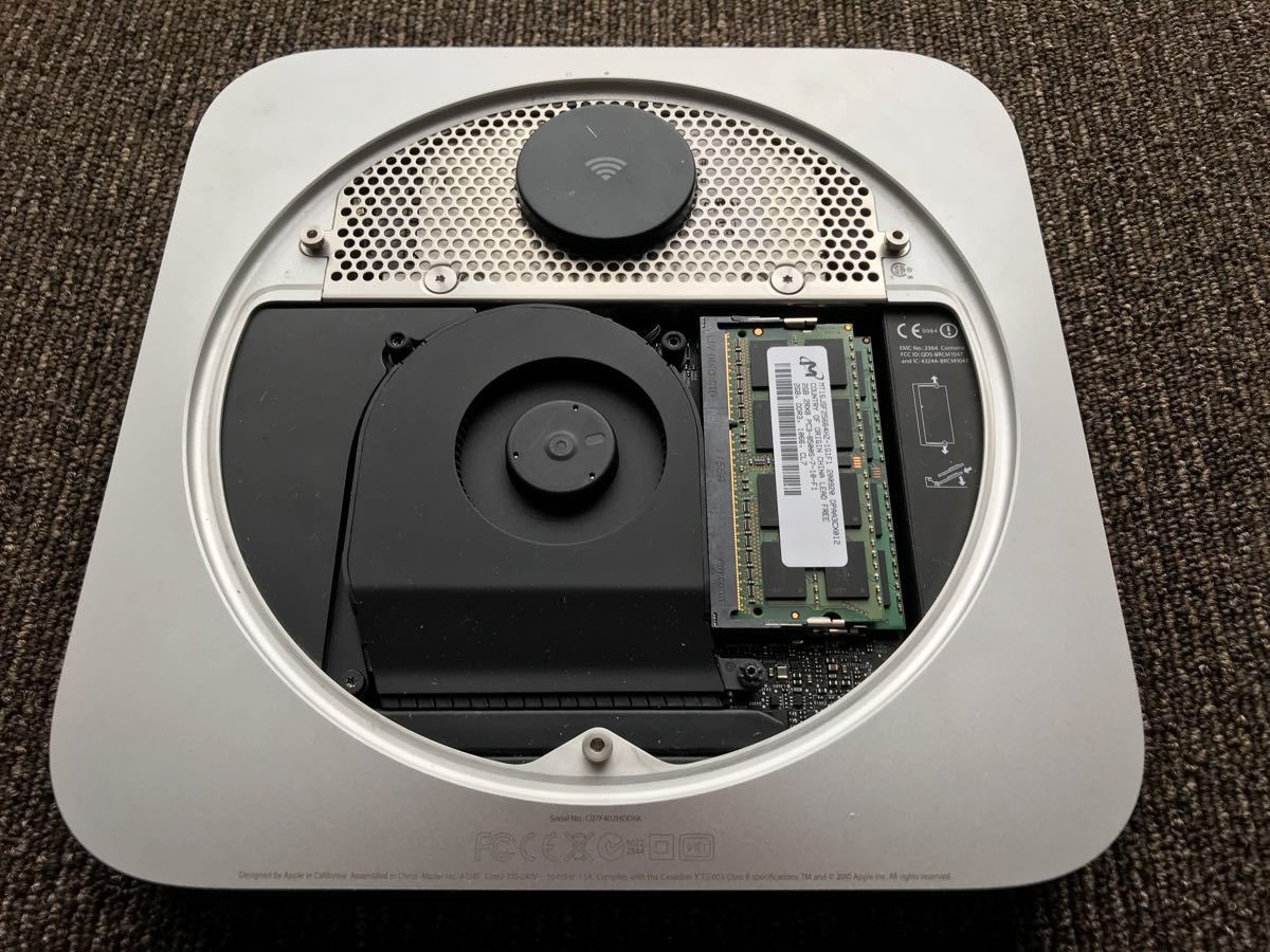 ○ Mac mini A1347／Server 2010／2.66GHz／4GB／SSD128GB ／ HDD500GB