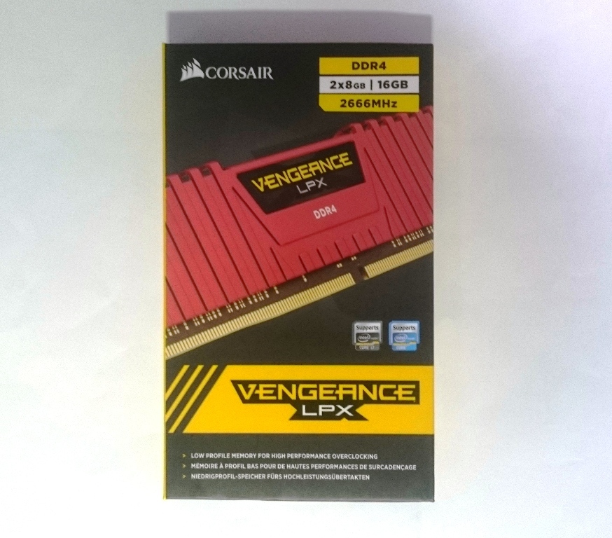 ★☆DDR4メモリ 16GB(8GBx2) 2666MHz C16 CORSAIR VANGEANCE LPX (CMK16GX4M2A2666C16R)☆★