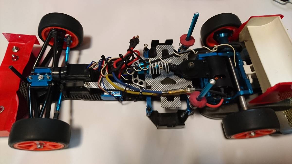 タミヤF103GT F1仕様改造車 LRP受信機アンプ、サーボ付 オプション