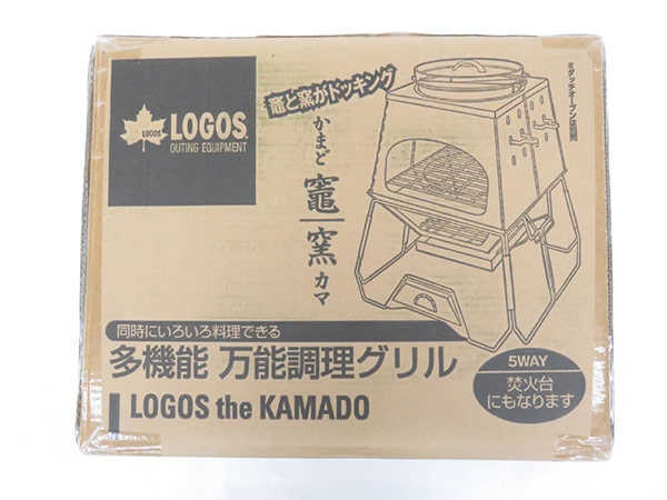 1円 未使用 ロゴス LOGOS the KAMADO 多機能グリル バーベキューコンロ 焚火台 アウトドア用品 HJ380
