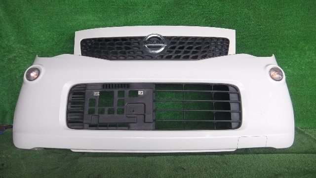 モコ MG33S 2011年 純正 フロントバンパー ウィンカー付 Z7T ホワイト