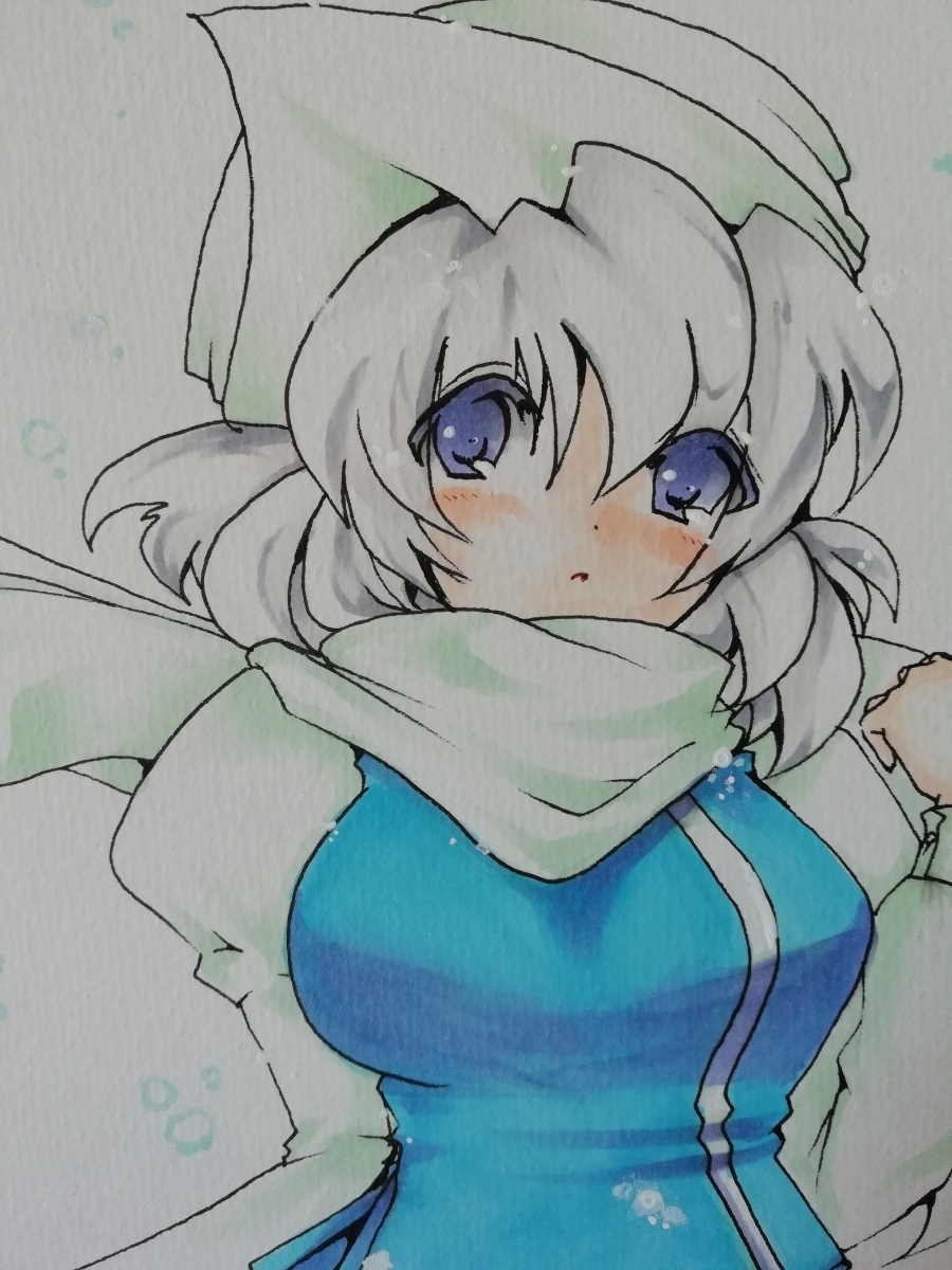 手描きイラスト　東方　レティ・ホワイトロック