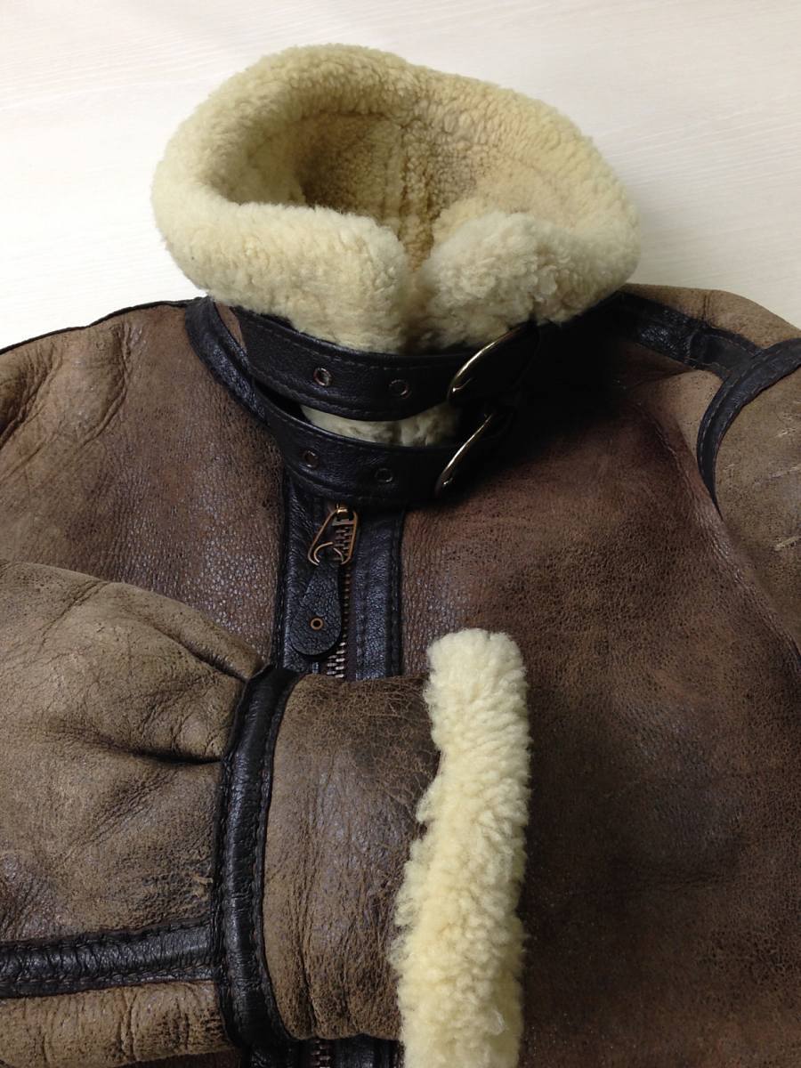 SCHOTT◇B-3ムートンフライトジャケット/フライトジャケット/40(L