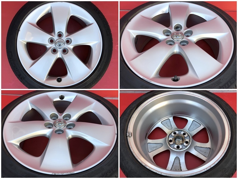 トヨタ 4本 プリウス 30 純正 17インチ 7.0J 50 100 5穴 トヨタ アルミ