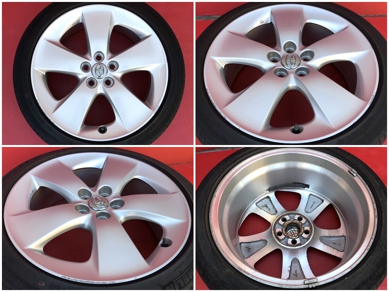 トヨタ 4本 プリウス 30 純正 17インチ 7.0J 50 100 5穴 トヨタ アルミ