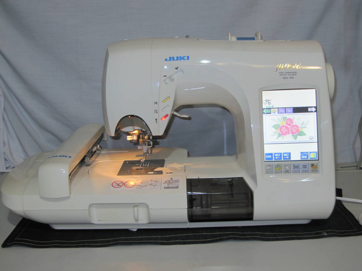 JUKI コンピューター 刺しゅう ミシン HZL-010 EM-3 付き 中古品