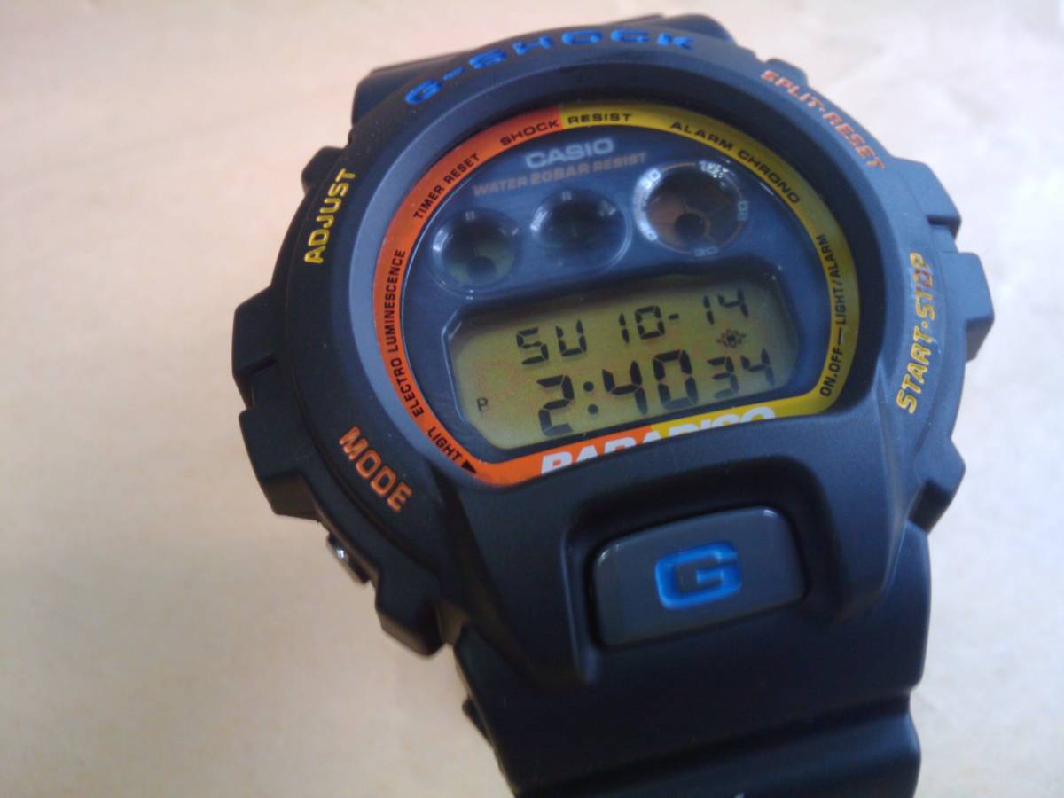 最大70％オフ通販 腕時計　ブリヂストン PARADISO × G-SHOCK コラボ　DW-6900 美品 ブラック　BRIDGESTONE ゴルフ パラディーゾ 限定 テニス　CASIO レア 黒