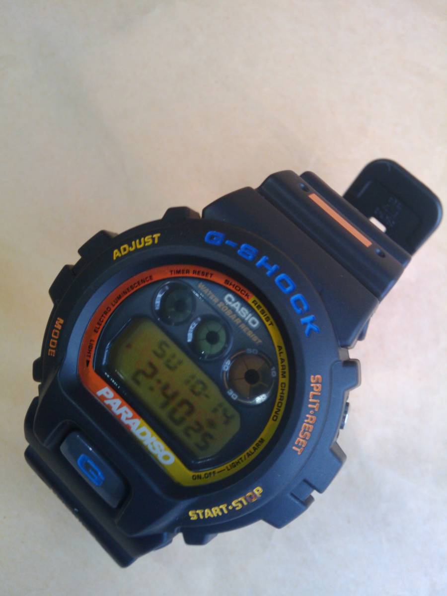 最大70％オフ通販 腕時計　ブリヂストン PARADISO × G-SHOCK コラボ　DW-6900 美品 ブラック　BRIDGESTONE ゴルフ パラディーゾ 限定 テニス　CASIO レア 黒