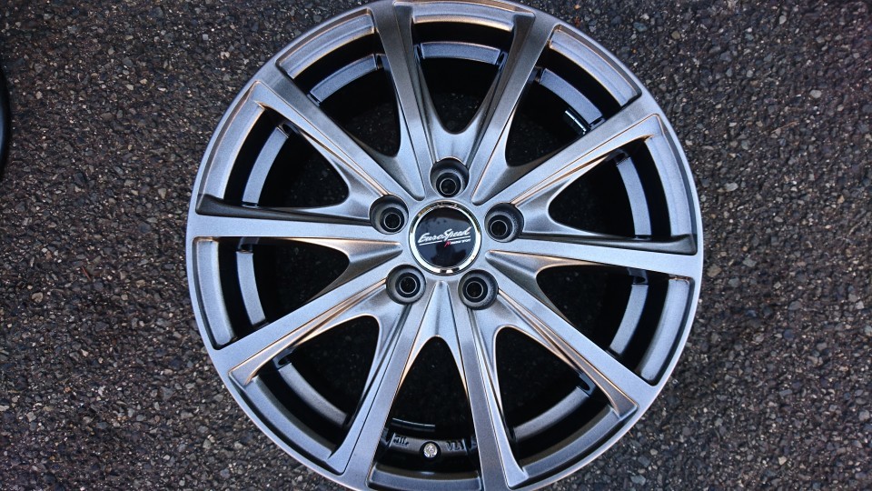 中古ホイール！15インチ 6J+50 5-114.3 4本セット マナレイスポーツ
