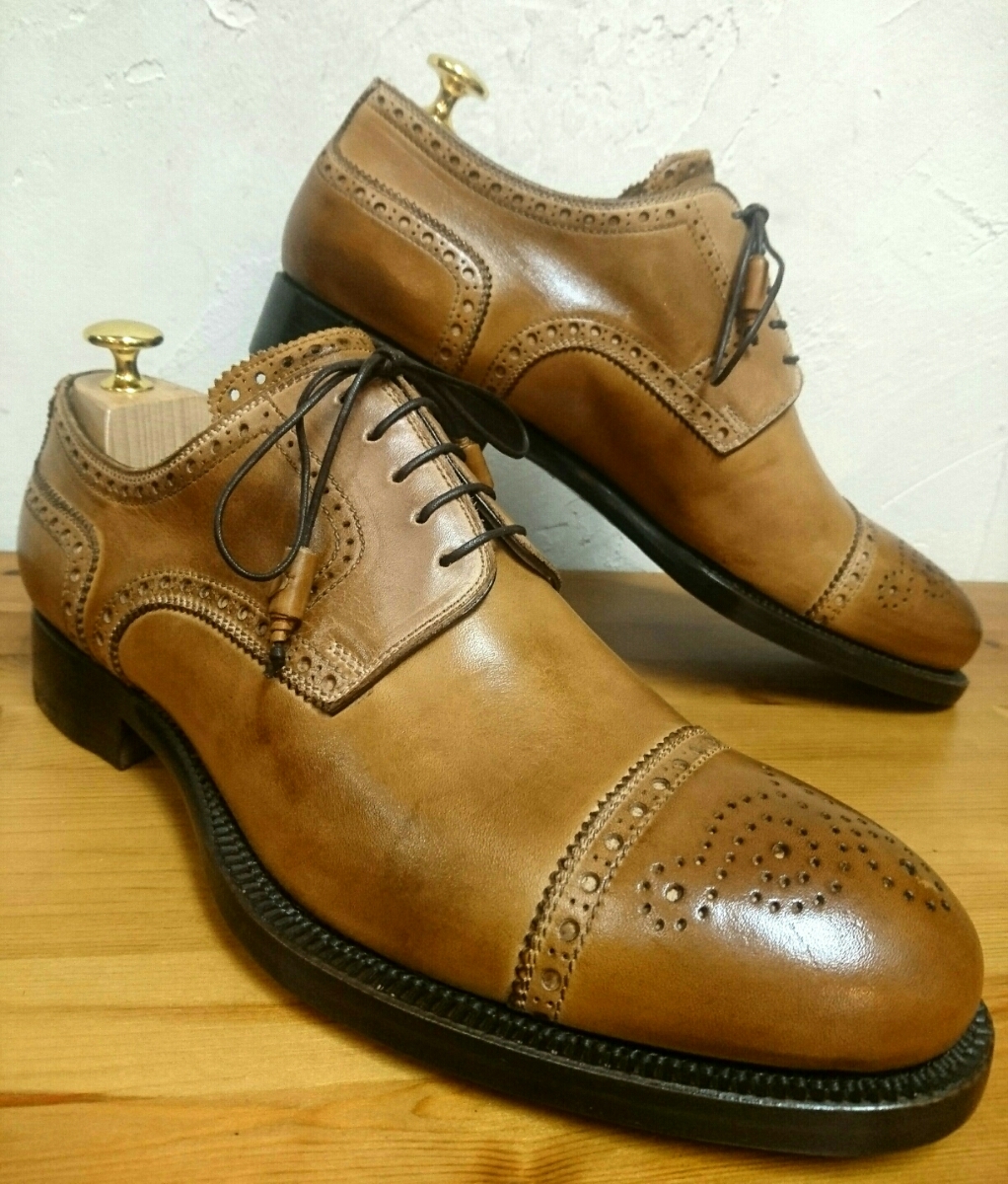新作 ITALY製 Stefano Branchini/ブランキーニ 上級 Calzoleria パティーヌ ストレートチップ 8 26.5-27cm相応/santoni(靴)｜売買されたオークション情報、yahooの商品情報をアーカイブ公開 - オークファン 靴