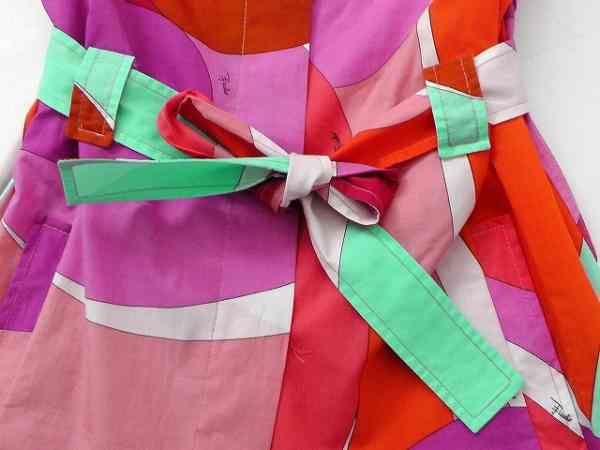 エミリオプッチ EMILIO PUCCI コート サイズ40(I) M ピンク×マルチ