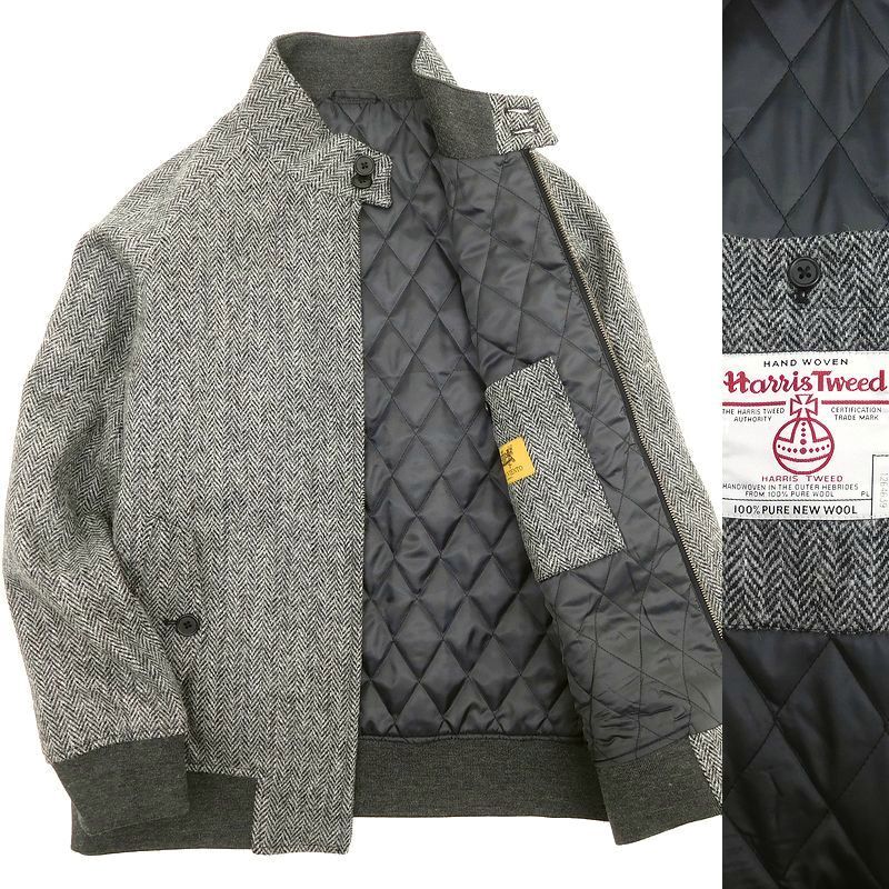 人気，豊富な 定価7.4万 英国紳士 Harris Tweed 日本製 BARON VIENTO ヘリンボーンツイード 裏地中綿キルト ブルゾン スイングトップ L t1026_15(Lサイズ)｜売買されたオークション情報、yahooの商品情報をアーカイブ ジャンパー、ブルゾン一般