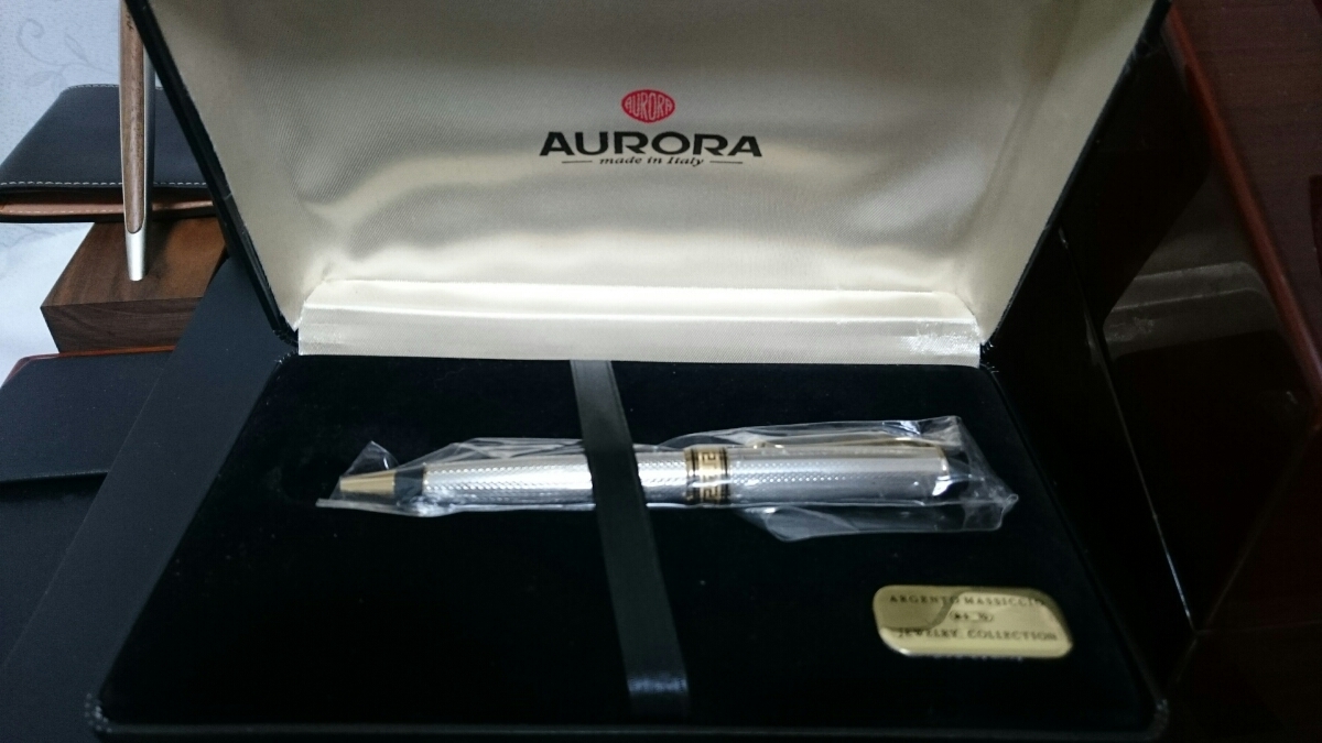 AURORA アウロラ オプティマ ソリッドシルバー ボールペン 純銀