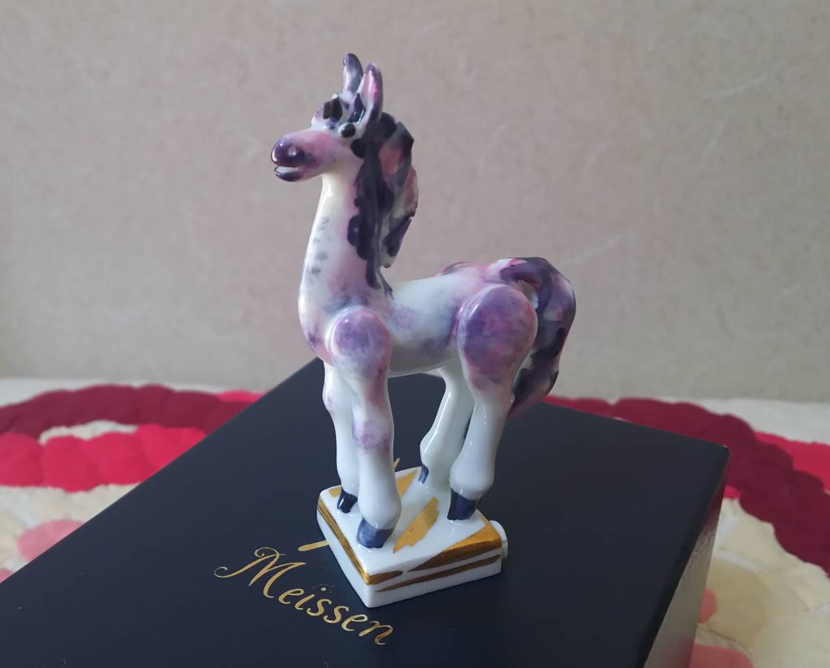 6AAM5 極美品 Meissen マイセン 干支シリーズ 午 うま 馬