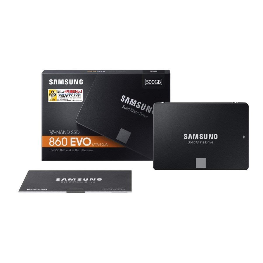 健康状態98% Samsung SSD860 EVO 500GB SAMSUNG 860 EVO SSD 500GB